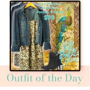 45% OFF This OOTD Size Medium Jacket, Slip Dress, Boots 7.5